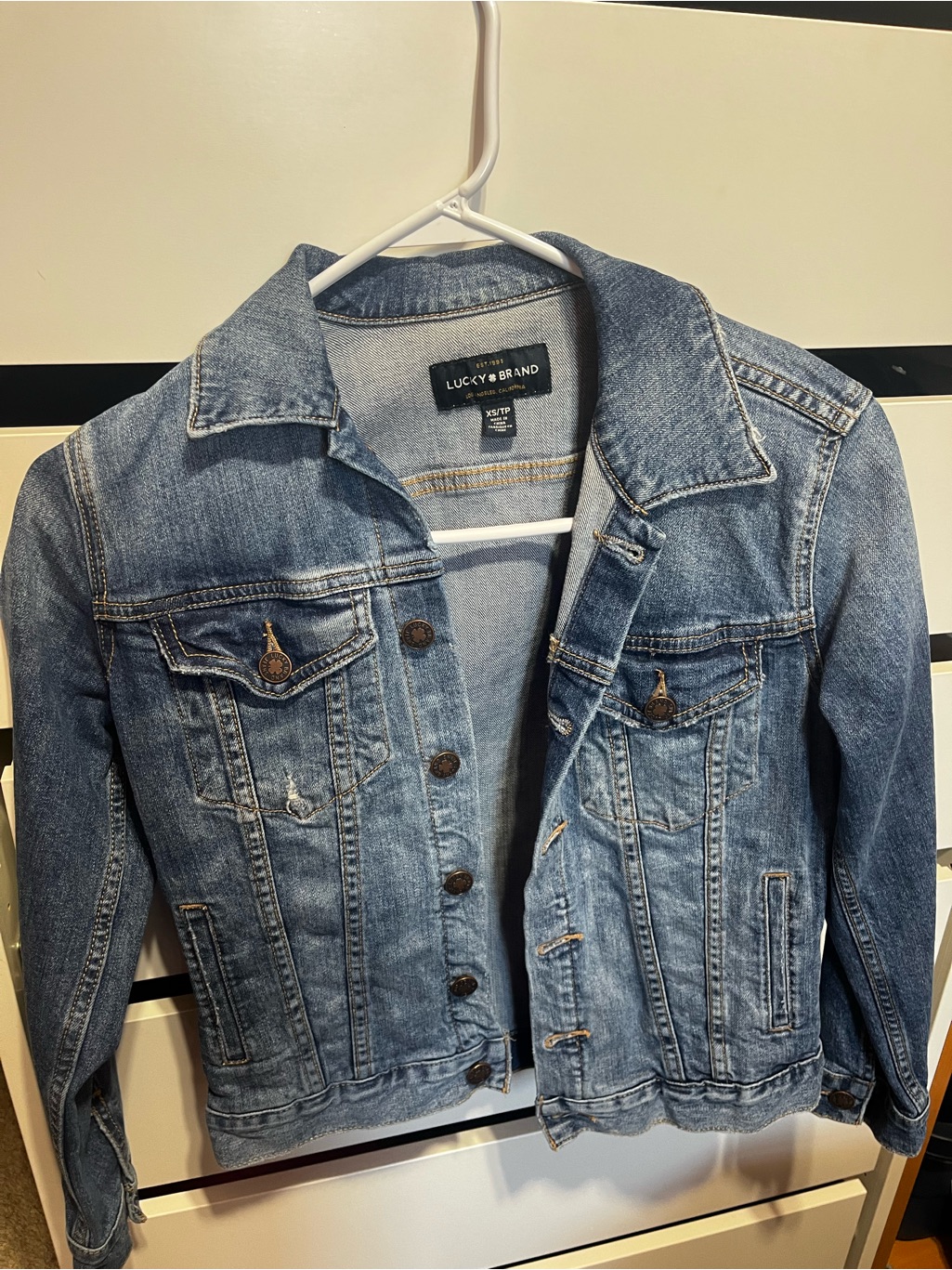 Lucky Brand Y2k 2000s Vintage Womens Jean Jacket Xs